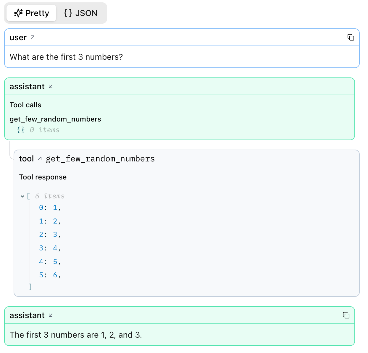 Array‑response example